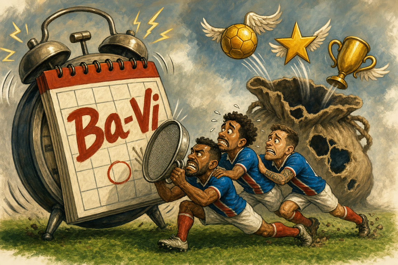 Três vantagens, nenhum álibi: a defesa do Bahia fez do empate um método