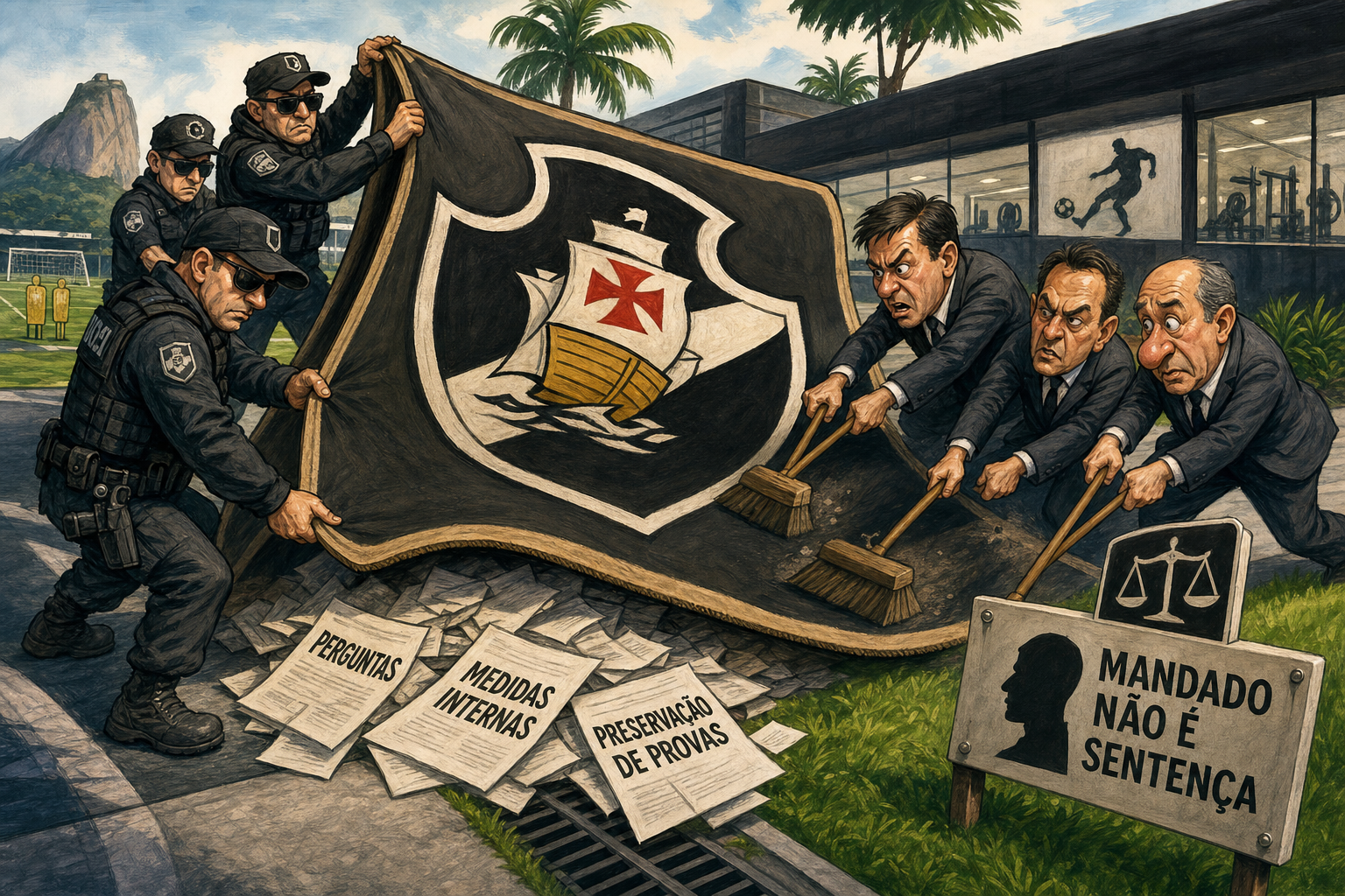 Mandado não é sentença — mas o Vasco não pode esconder a busca no CT debaixo do tapete